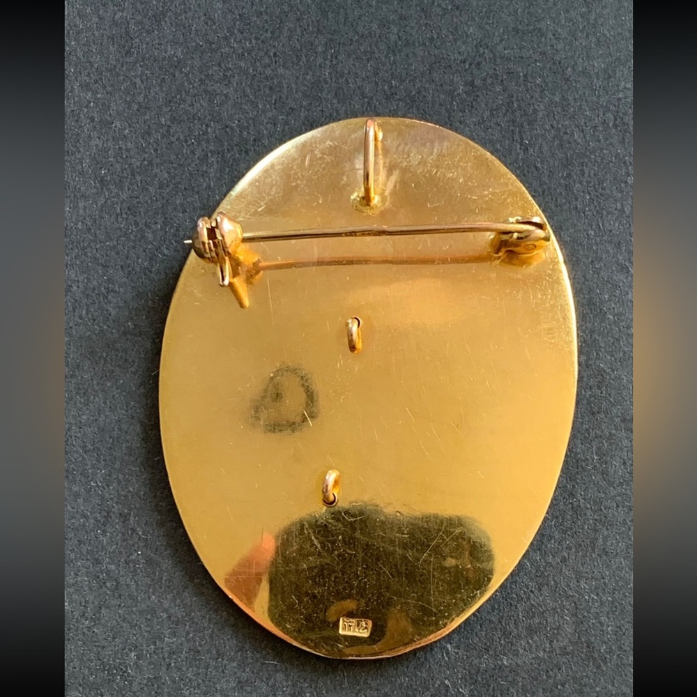 14k gold Egyptian Queen Brooch or Pendant. X-Large size! - Picture 8 of 9